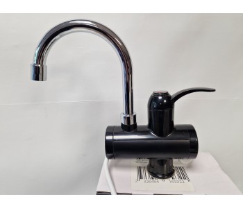 Tūlītējs ūdens sildītājs melns ar met. krānu (3.0kW)BKF-018A