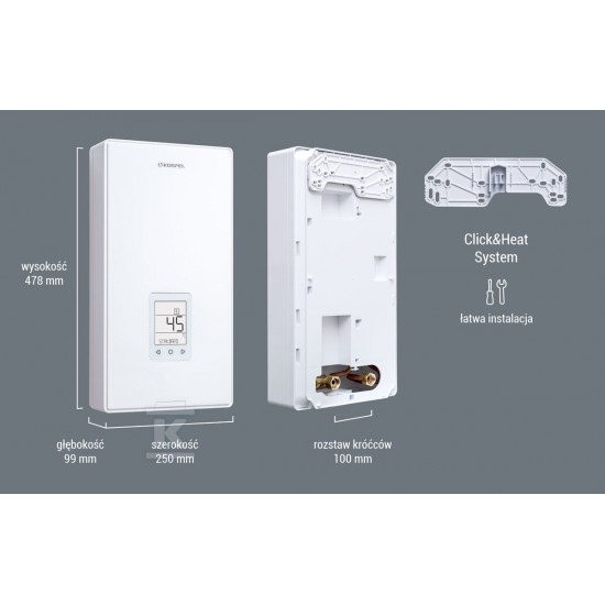 PPE4.M 10/11/12/15kW caurpl. el. ūd. sild.400V ar temp.reg.30-60C,LCD,Wi-Fi
