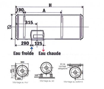 Ūdens sildītājs  ATLANTIC O'PRO HM200L(883042)horizontāls