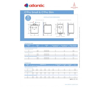O`Pro SMALL PCRB10L(821179)  Водонагреватель ATLANTIC над