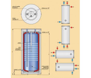 Kombinētais ūdens sildītājs KOSPIL SP-180 siena/grīda;vert./hor.